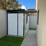 יחידת חצר אוורסט 16-40 עם חלון הזזה לאחר התקנה בבית לקוח