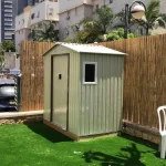 מחסן מתכת לאחר התקנה