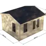 מידות מחסן עץ אירופאי 3.5-3 דגם ארי