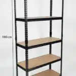 תמונה עם מפרט מידות לכוננית מתכת פרימיום