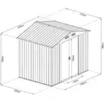 מפרט מידות למחסן מתכת YX68