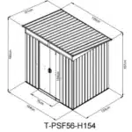 מפרט מידות מחסן מתכת PSF56