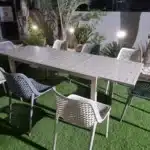 שולחן דגם סיאול שמפניה + 6 כיסאות