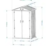 מידות מחסן מתכת DS1