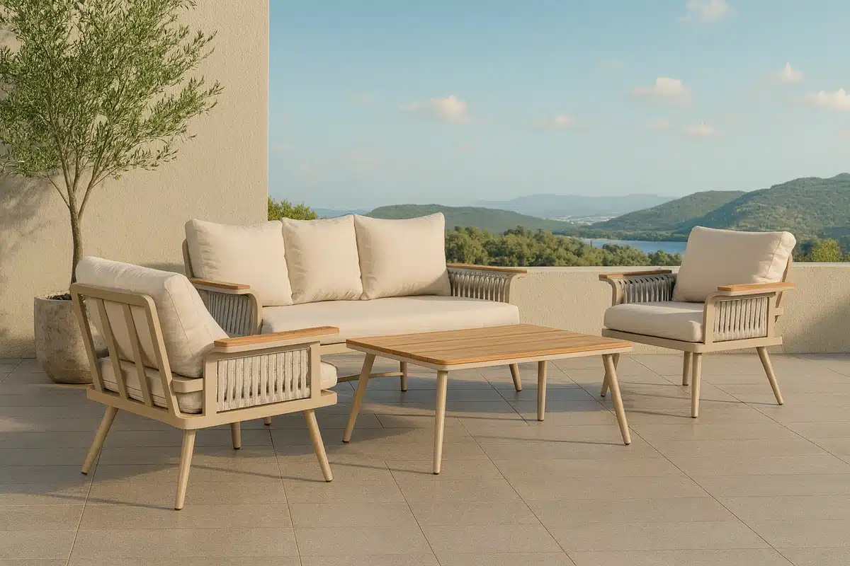 פינת ישיבה מאלומיניום דגם אלמה