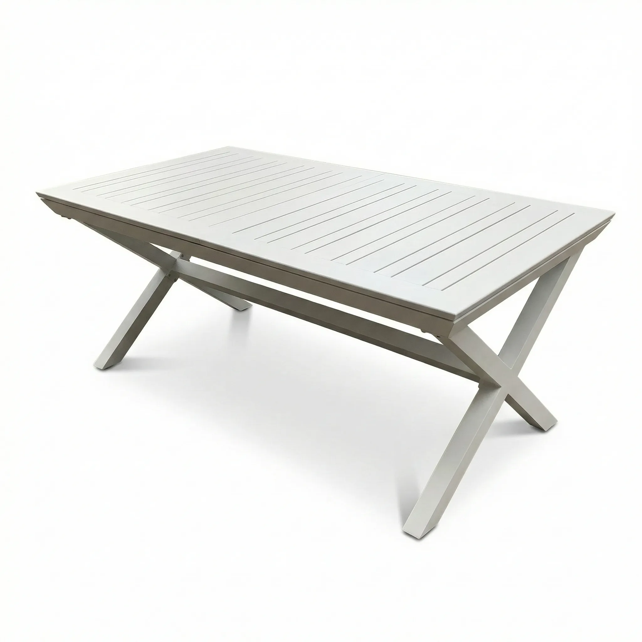 תמונת קטלוג שולחן אלומיניום דגם טורינו צבע לבן