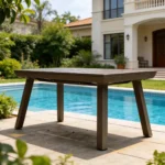 שולחן דגם שיקגו אפור כהה 100% אלומיניום