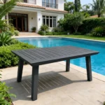 שולחן שיקגו אפור כהה