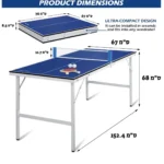 מידות שולחן פינג פונג דגם פליי