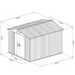 מפרט מידות מחסן מתכת YX108