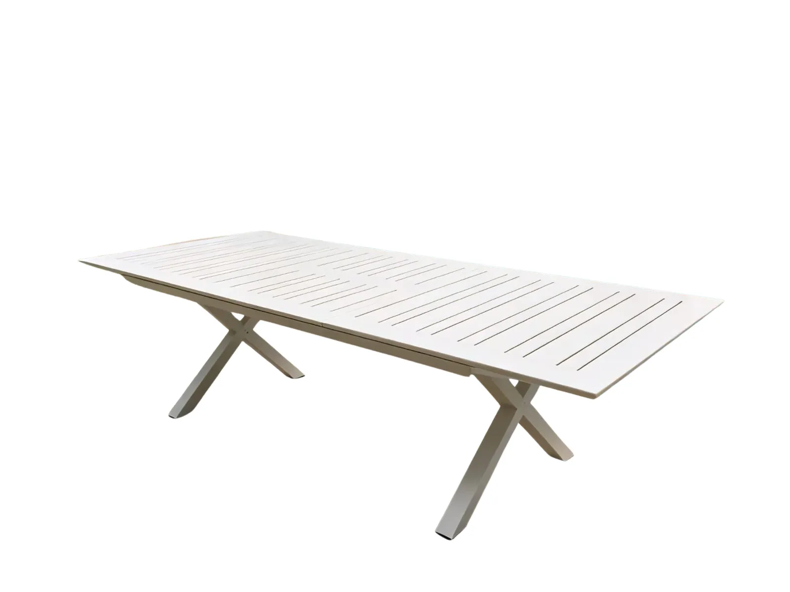 שולחן טורינו רגלי איקס אלומיניום צבע לבן