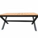 שולחן אלומיניום נפתח באלי דמוי עץ