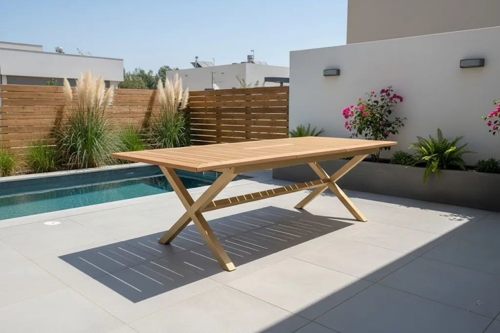 שולחן דגם באלי צבע שמפניה