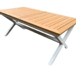 שולחן באלי לבן דמוי עץ