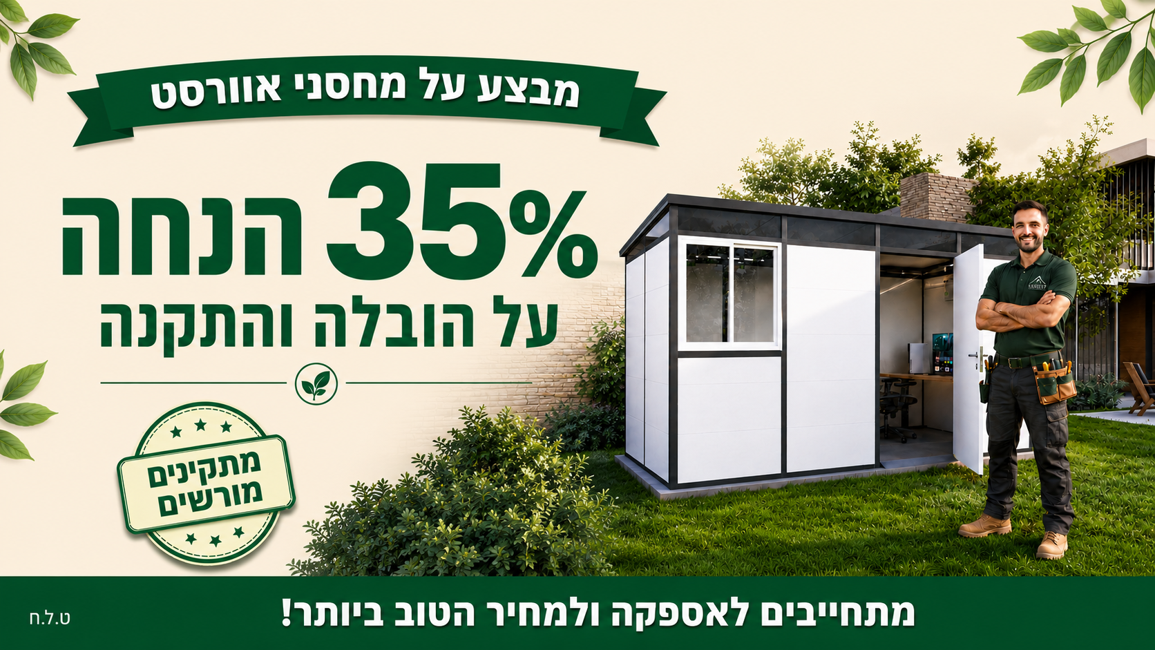 מבצע מחסני מתכת באנר אתר
