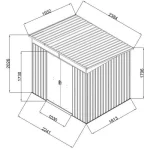 מחסן מתכת Garden Top דגם PS0608 בגודל 2.38×1.94 מ׳ — תמונת מוצר 6