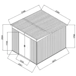 מחסן מתכת Garden Top דגם PS0908 בגודל 2.38×2.79 מ׳ — תמונת מוצר 1